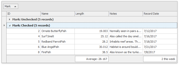 Data Grid - Summaries - Example 2