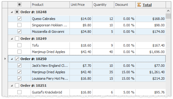 Data Grid - Web Style Row Selection