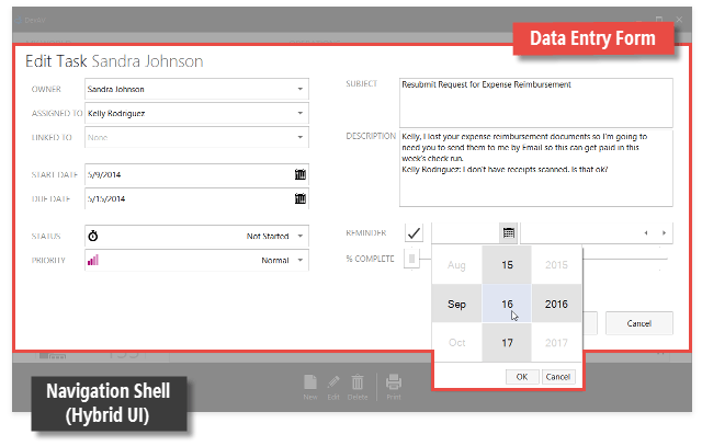 DataManagement - EntryForm