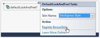 DefaultLookAndFeel Register Bonus Skins