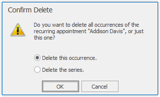 DeleteRecurrentAppointments Dialog