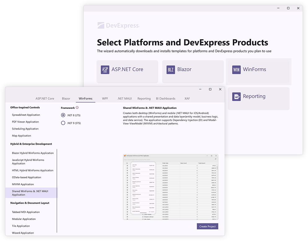 DevExpress Template Kit - Project Templates for WinForms