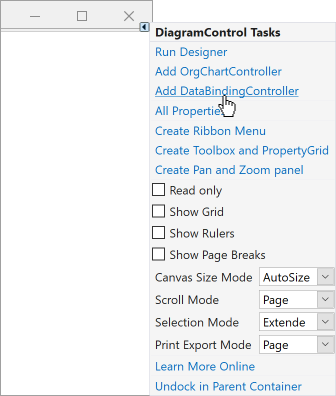 Diagram data behaviors smart tag