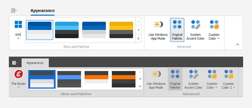 Display Advanced Skin Options