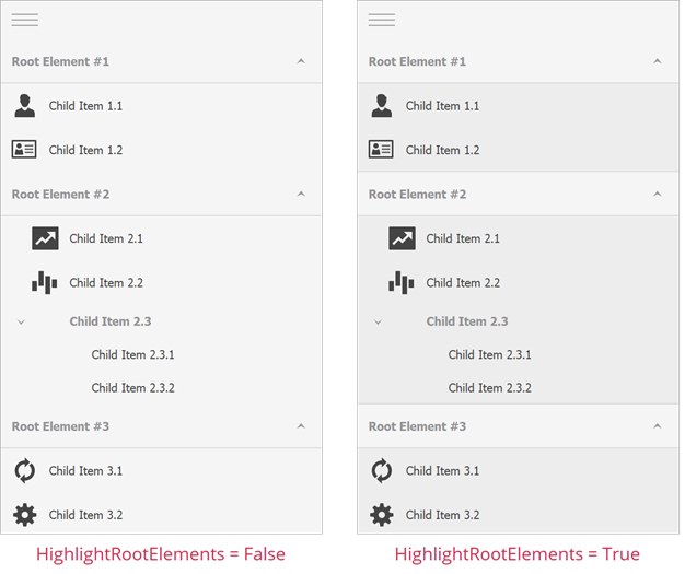 Highlight Root Elements