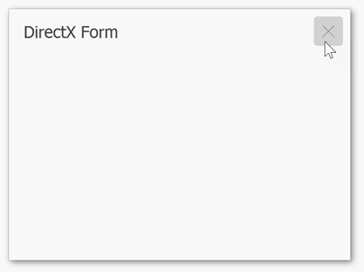Sample DirectX Form