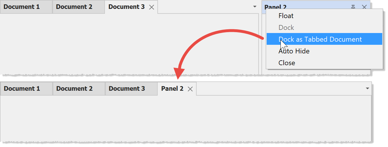 Interaction With Dock Panels | WinForms Controls | DevExpress Documentation