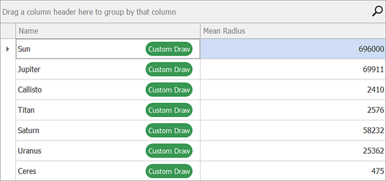 Static Custom Draw Template