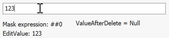 Value after delete 2