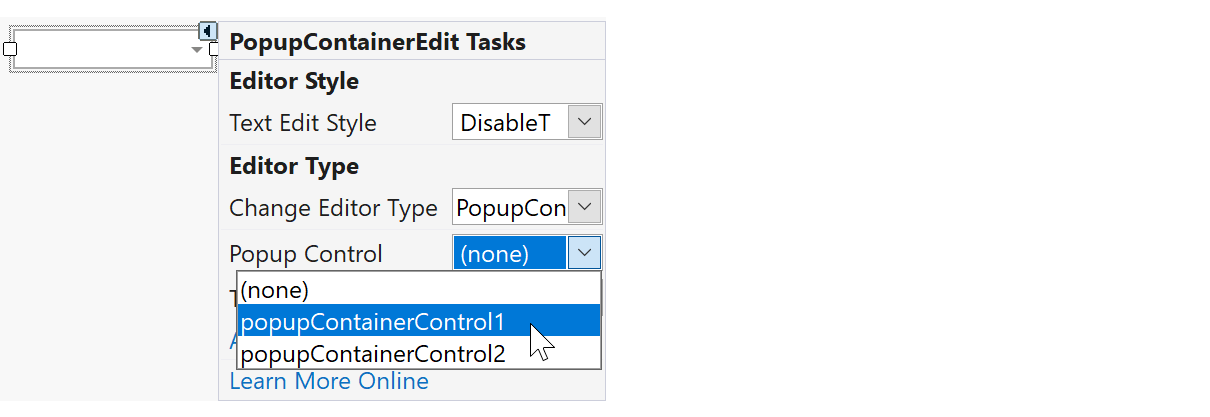 WinForms Popup Container Edit