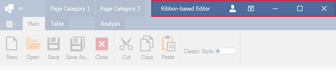 Ribbon Caption Bar