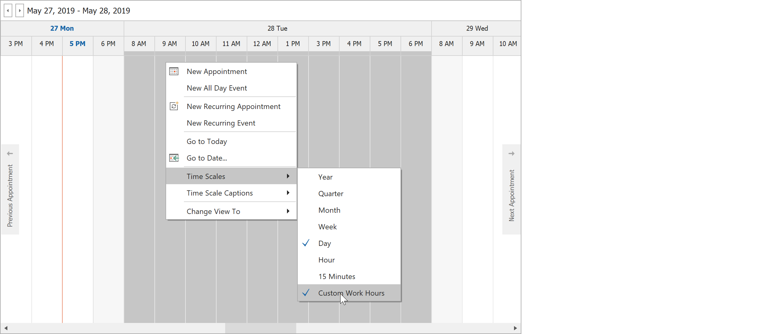 Time Scales WinForms Controls DevExpress Documentation