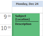 Scheduler - Appointments - Subject, Description, Location