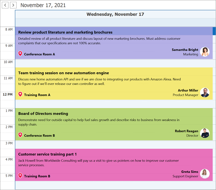 Custom HTML design of Scheduler appointments