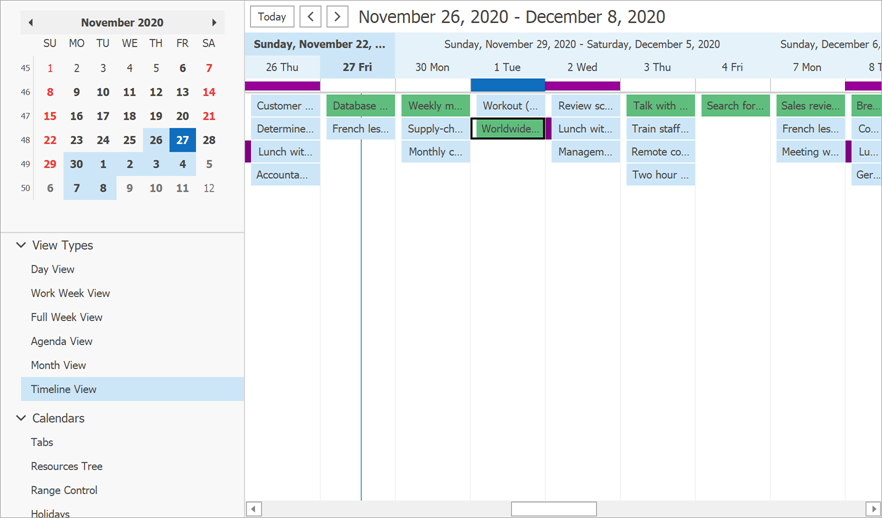 Timeline View