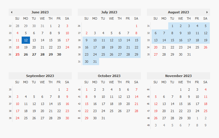 Date Navigator Winforms Controls Devexpress Documentation