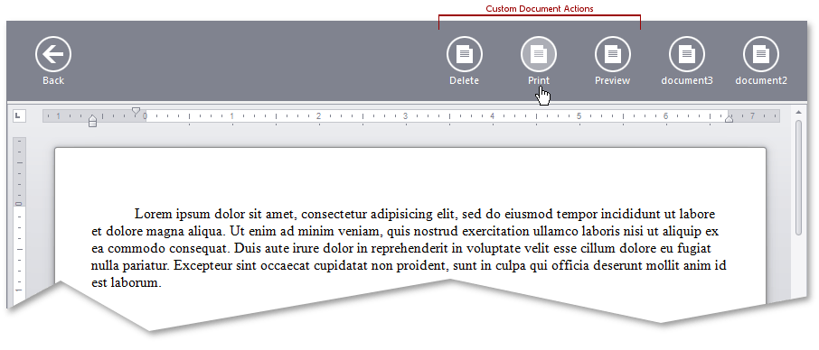 DocumentManager - Custom Document Actions