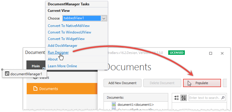 DocumentManager - Designer Populate Docs