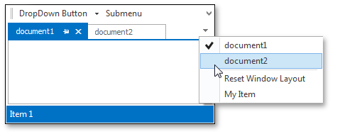 DocumentManager - Document Selector Menu