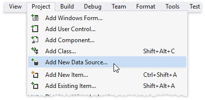 Editors Binding - Add Data Source