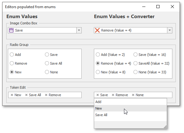 Editors Populated From Enumerators