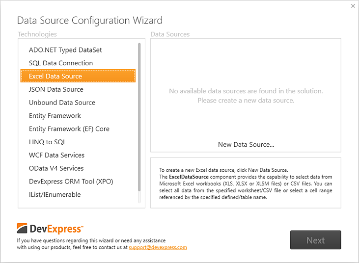 Excel Data Source - 2