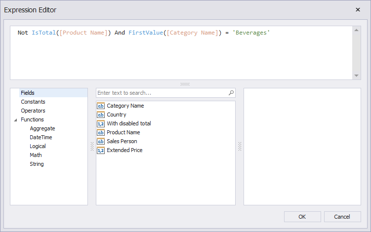 Expression data binding example