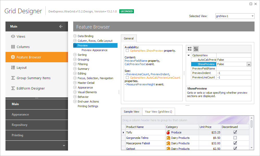 devexpress file browser winform