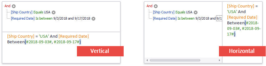 FilterEditorControl - Panel Alignment