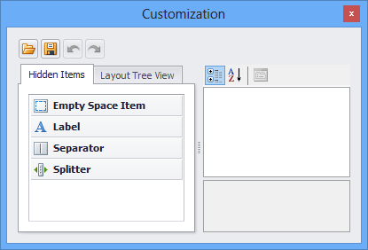 FixedItemsInCustomizationForm