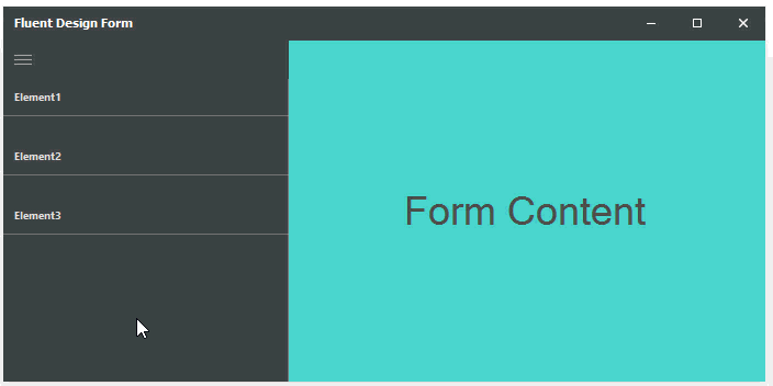 Fluent Design Form - Resize