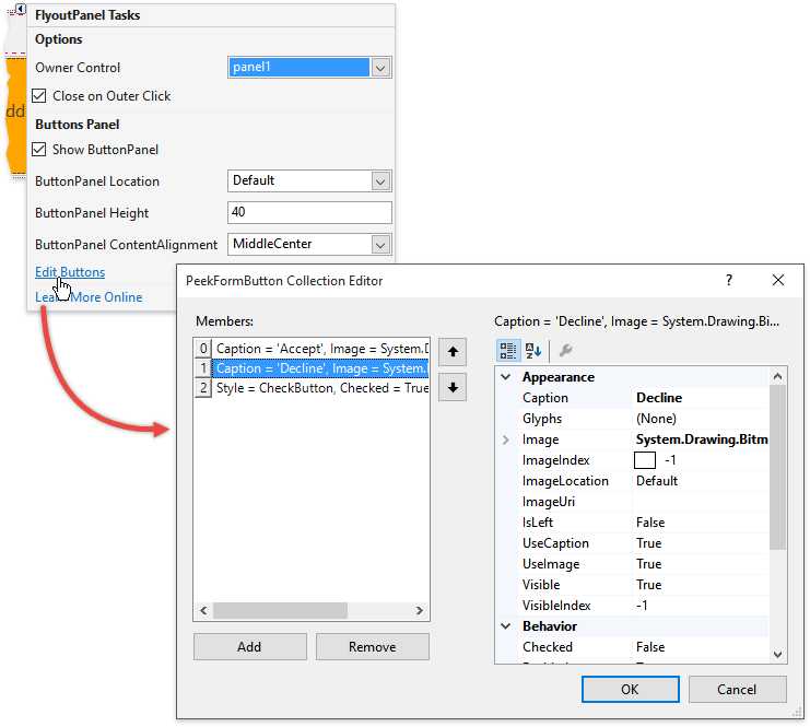 FlyoutPanel - Button Panel