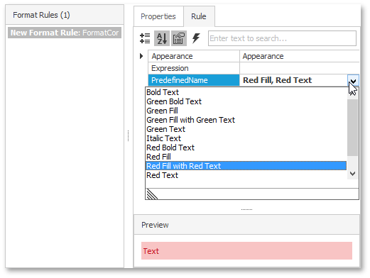 FormatRuleExpressionPredefinedName