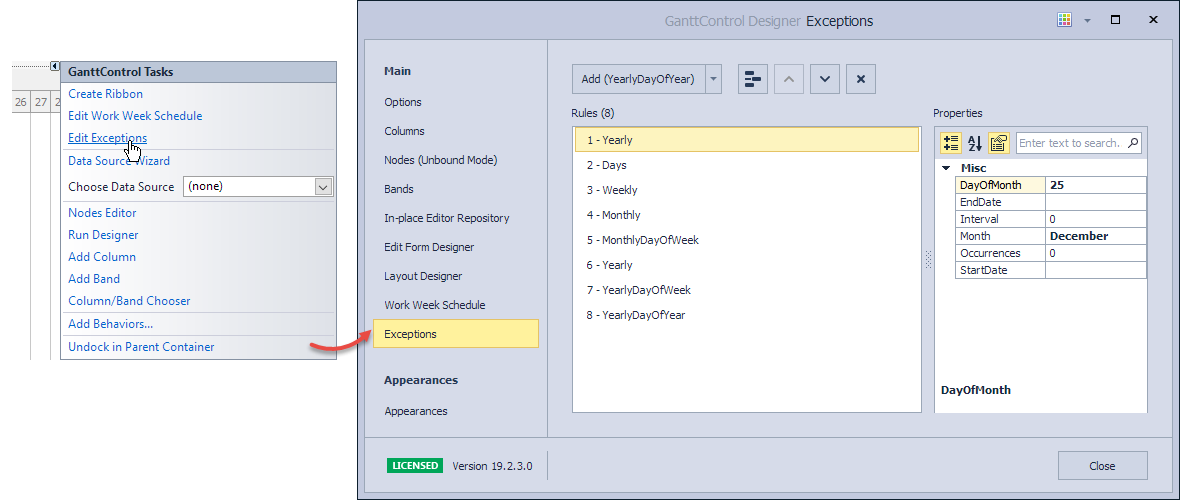 Workweek Schedule And Exceptions Winforms Controls Devexpress Documentation