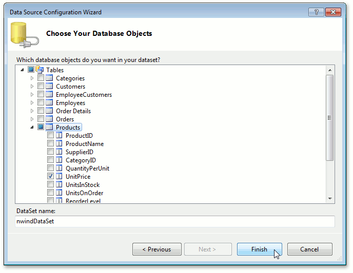 Gauge Binding - Choose Database Objects