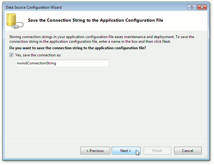 Gauge Binding - Save the Connection string