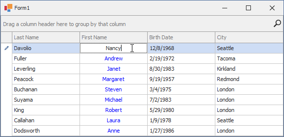 WinForms Data Grid change appearance of cells in specific column