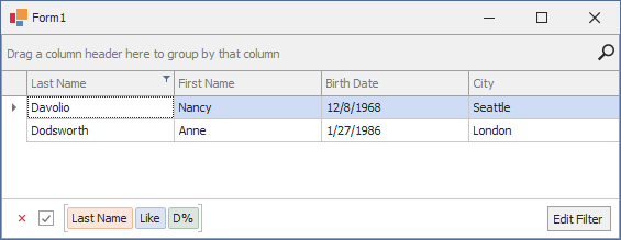 WinForms Data Grid apply filter in code