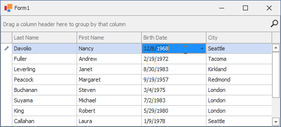 WinForms Data Grid change active editor appearance