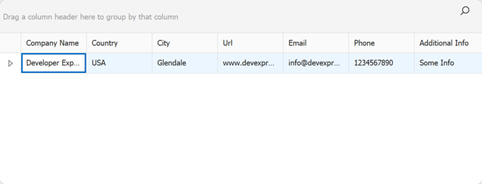 WinForms - Create In-memory Grid Data, DevExpress