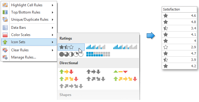 GridView_Appearance_StarsIconSetFormat