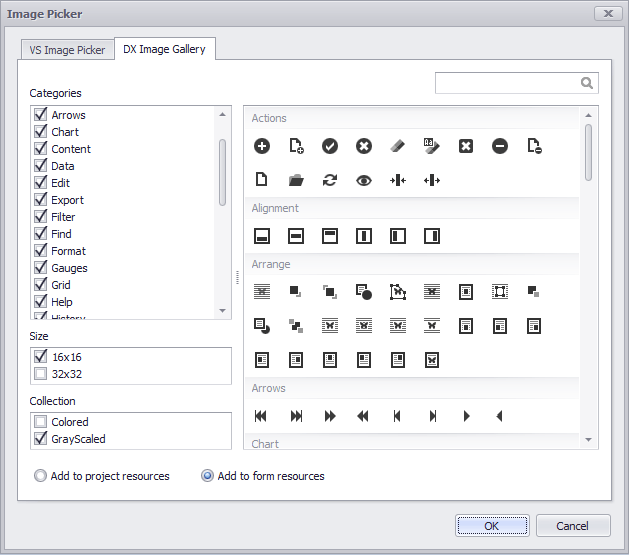 Image Gallery - Grayscale Icons