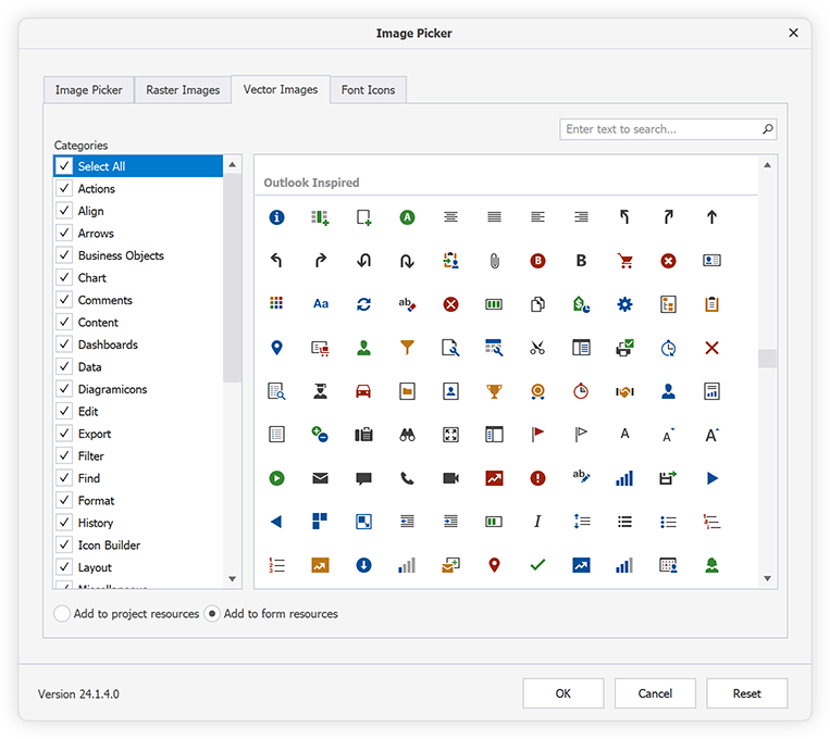 DevExpress SVG Icons