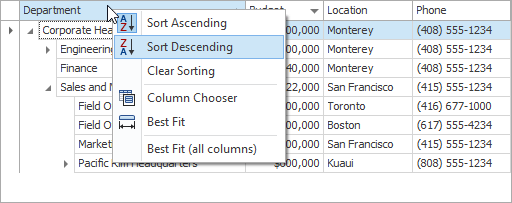 Implementing Sorting_ContextMenu