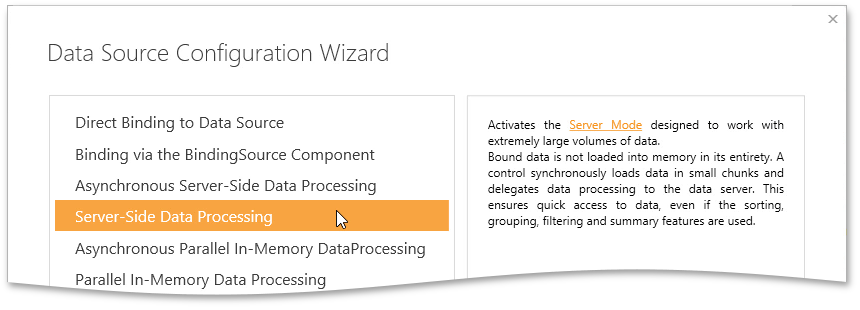 LargeDataSources_WizardChoosingServerMode