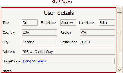 LayoutControlClientRegion