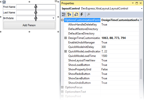 LayoutControlOptionsCustomizationFormProperty