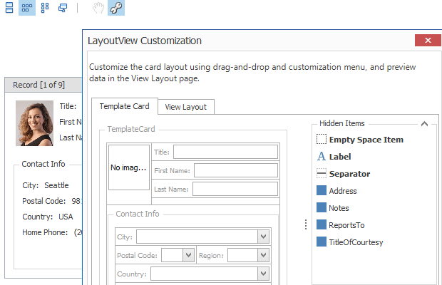 LayoutView - Runtime Customization