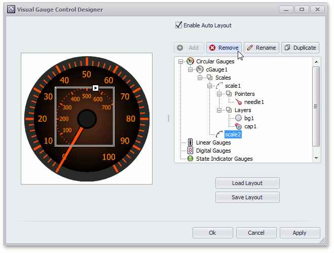 How to: Create a Circular Gauge (Design-time) | WinForms Controls 
