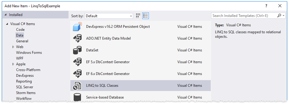 LinqToSql - Add Source